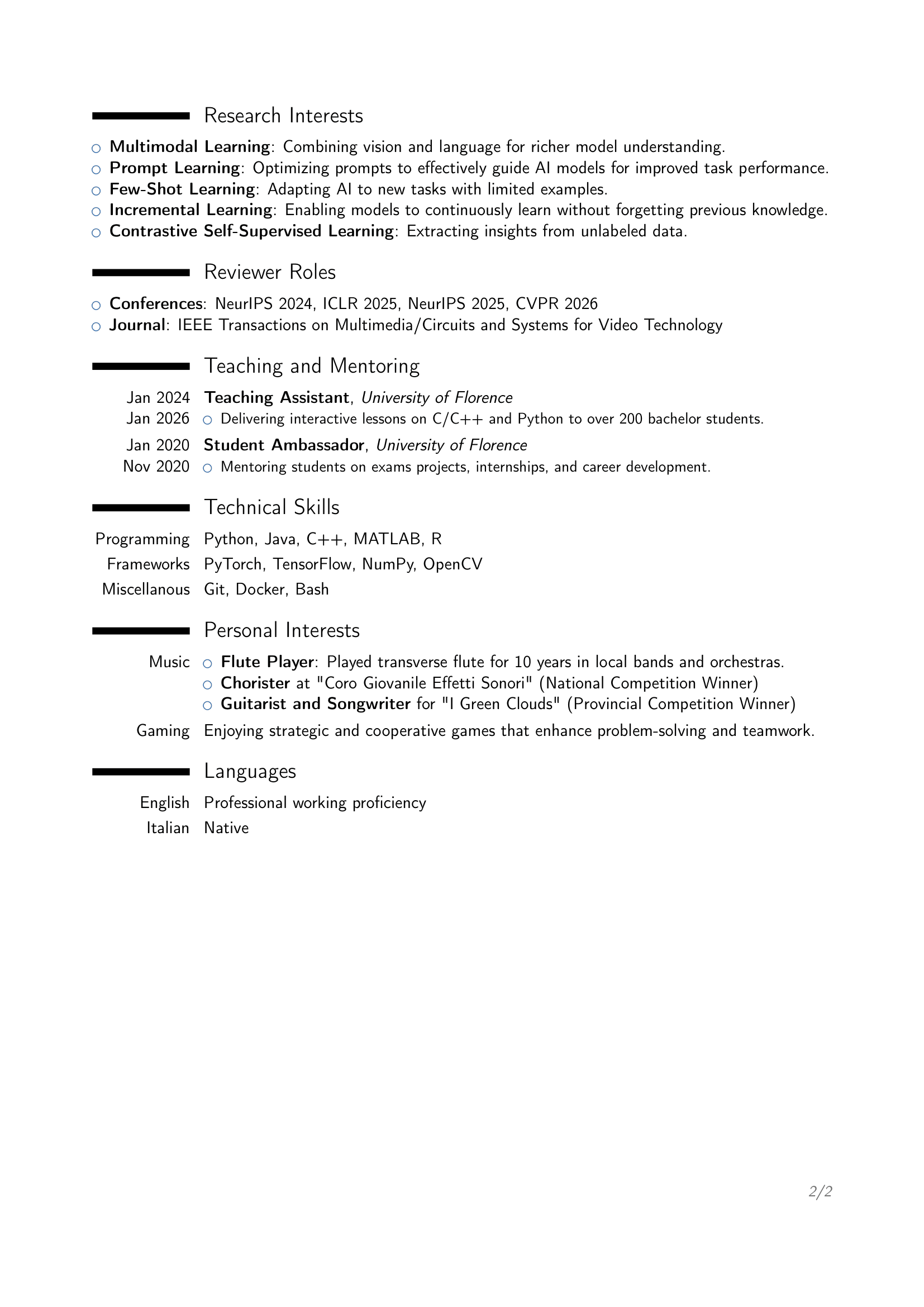 CV page 2